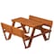 Gardenised Kids Picnic Table, Stained, Chinese Fir Wood, 19.7 in H Overall QI004615 - alternate 1